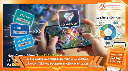 Nạp Game Bằng Thẻ Điện Thoại — Hướng Dẫn Chi Tiết Và So Sánh 5 Kênh Nạp 2026