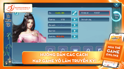 ​Hướng dẫn các cách nạp game Võ Lâm Truyền Kỳ! Đâu là cách nạp game có lợi nhất cho Game Thủ?